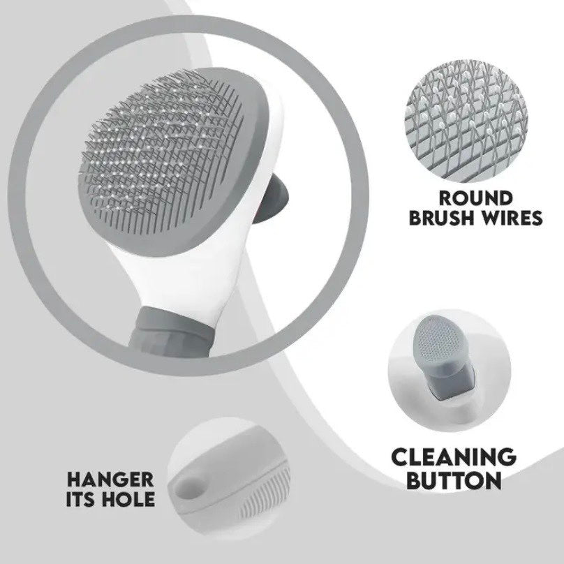 Dog and Cat Grooming Comb with Automatic Hair Brush