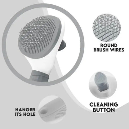 Dog and Cat Grooming Comb with Automatic Hair Brush